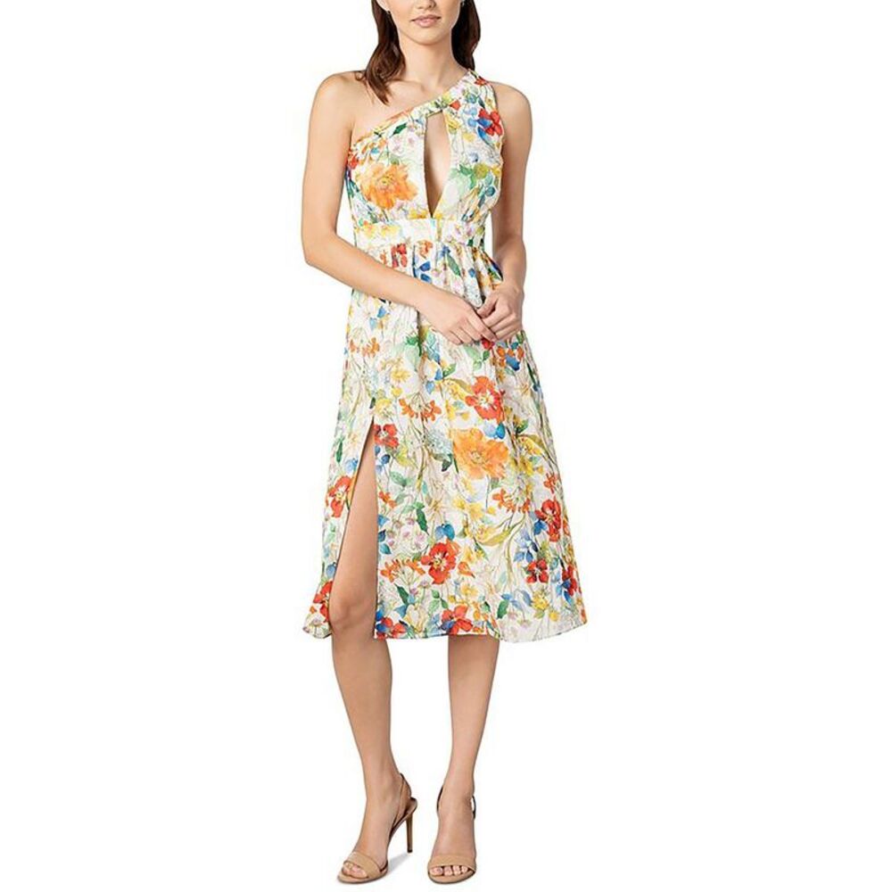 Dress the Population Floral One-Shoulder Dress